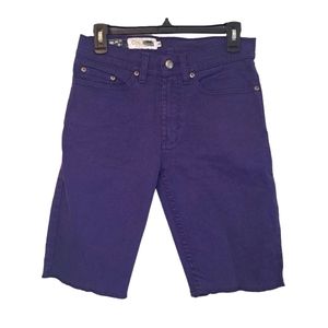 Ocean Current Purple Denim Cutoff Shorts Size 28